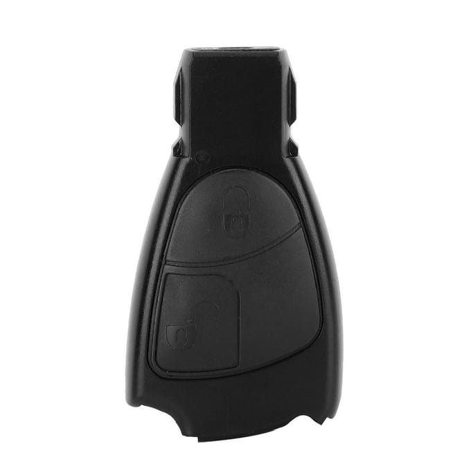 Boîtier de Coque de Télécommande de Voiture à 2 Boutons pour Mercedes Benz Classe C E ML gray