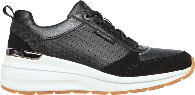 Skechers BILLION - SUBTLE SPOTS Dames Sneakers - Zwart