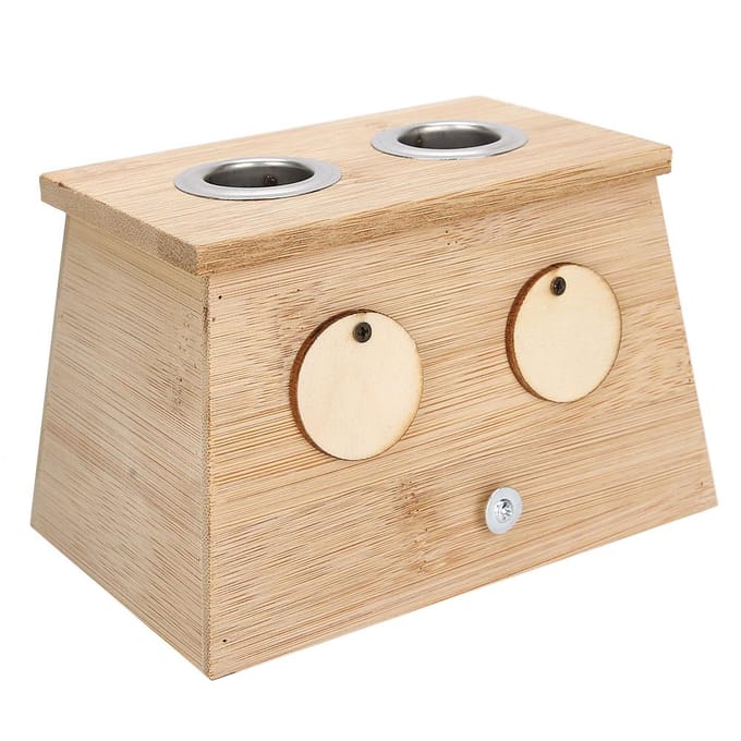 Nieuwe bamboe moxa-branderhouder voor milde therapie(2 gaten) beige
