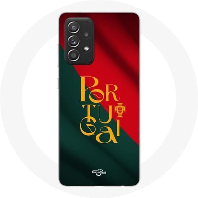Coque - maniacase - Samsung Galaxy A52 - Noir - Drapeau du Portugal - Souple noir