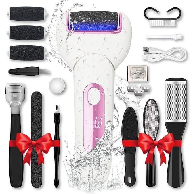 Elektrische Eeltverwijderaar - Waterbestendig - Professionele Eelt verwijderaar - Waterproof - Callus remover MS-5699 - voetvijl - Eeltrasp - Eeltvijl voeten - gratis pedicure set - - USB Oplaadbaar - Eeltverwijderaars - Eeltschraper - Eeltmesjes