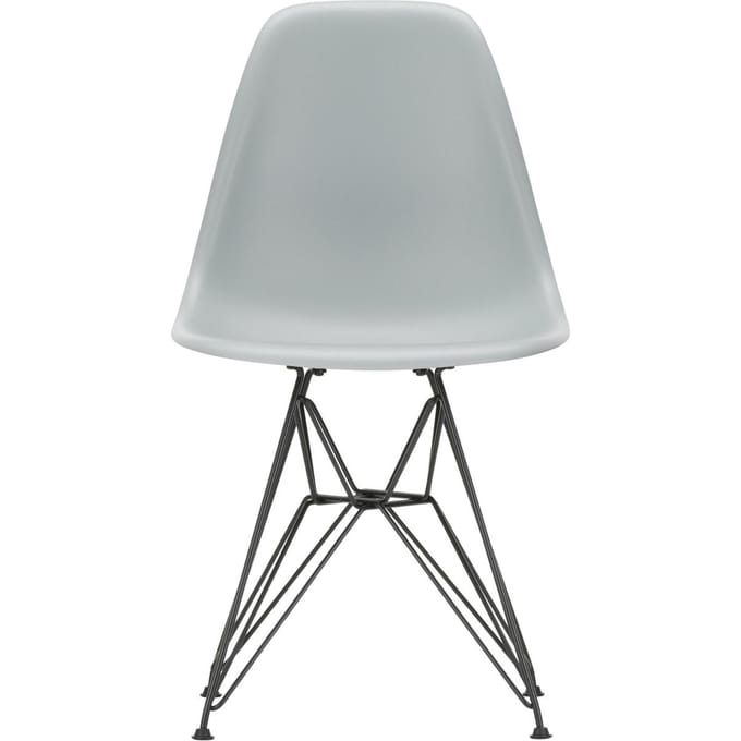 Vitra - DSR Eames Plastic Sidechair - basic dark gepoedercoat - lichtgrijs RE - 4 - 6 Wochen