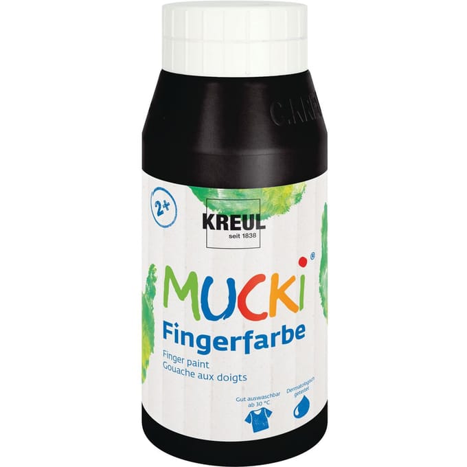 MUCKI Vingerverf, 750 ml - Zwart