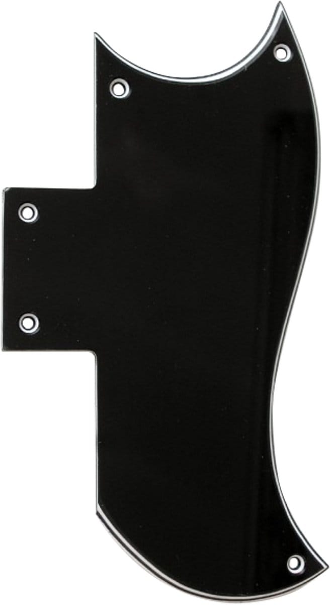 Göldo Pickguard klein zwart 4lagig voor Double Cut Modelle - Pickguard