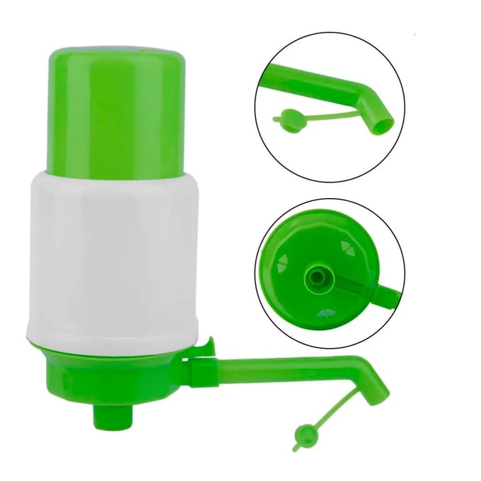Pompe à eau manuelle en bouteille, eau potable, distributeur de pompe à pression, dispositif de pression d'eau, produits d'extérieur pour le bureau et la maison vert