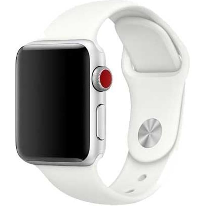 2+1 | Apple Watch Bandje Savro - Siliconen - Zacht Wit
