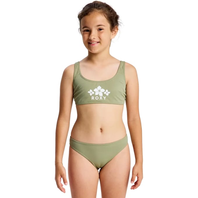 Roxy Solid Active Rg Bralette Bikini Groen 14 Years Meisje