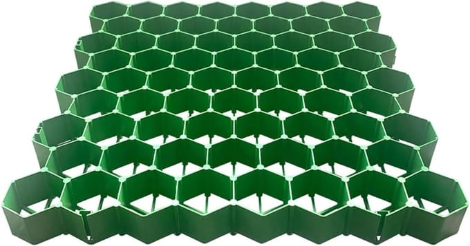Opritstabilisator rooster - Grindmat grasmat - Bodem stabiliseren - In elkaar grijpend ontwerp - 8 stuks 1m² - Groen