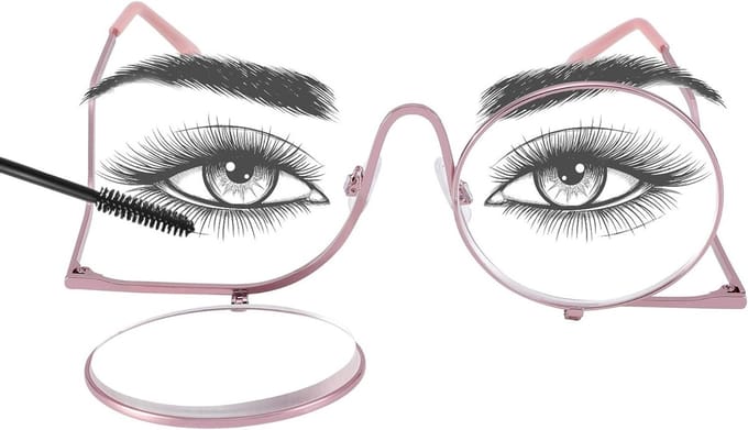 Make-up bril - Leesbril - Make-up aanbrengen - Draaibare lens - Vergroot details - Transparant