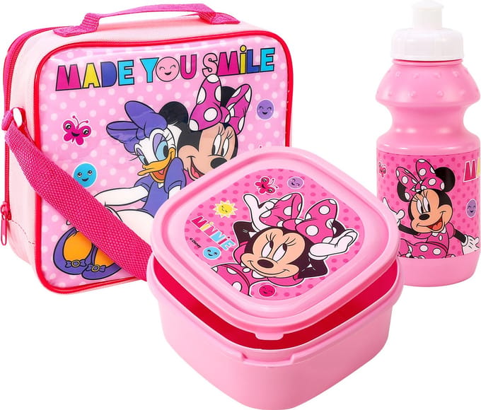 Minnie Mouse Lunchtas met luchtrommel en drinkfles
