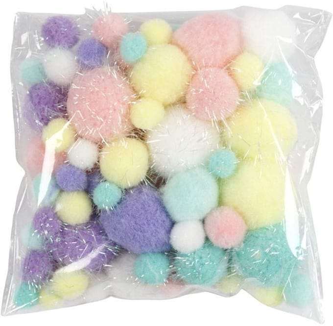 Creativ Company Pom-poms Pastelkleuren 62gr.