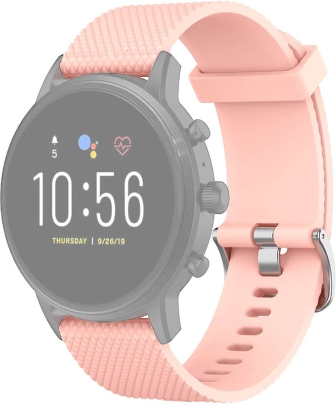 Siliconen bandje - geschikt voor Fossil Gen 5 / 5E / 6 - roze