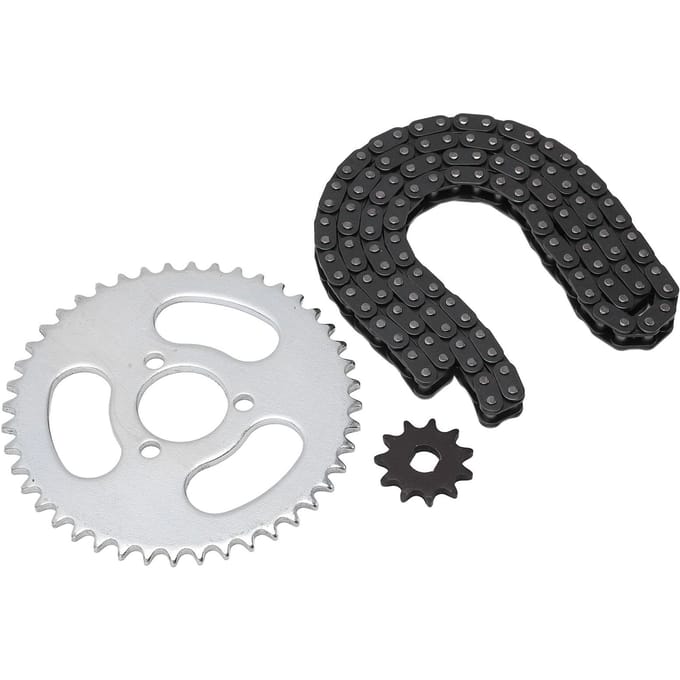T8F Voor- en Achtertandwiel Ketting Vervanging Hoog Vermogen T8F Tandwiel Ketting Set voor Gemodificeerde Karts ATV's white