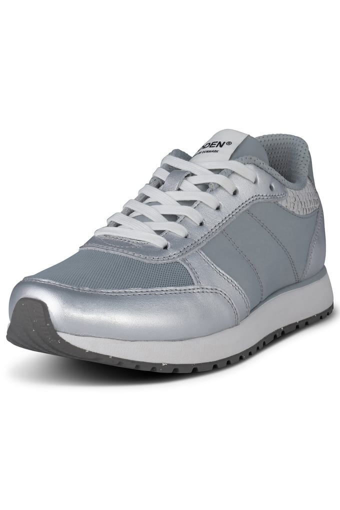 Woden Ronja Metallic Silver Größe: 36 | Trainers Outlet | Damen | Grau