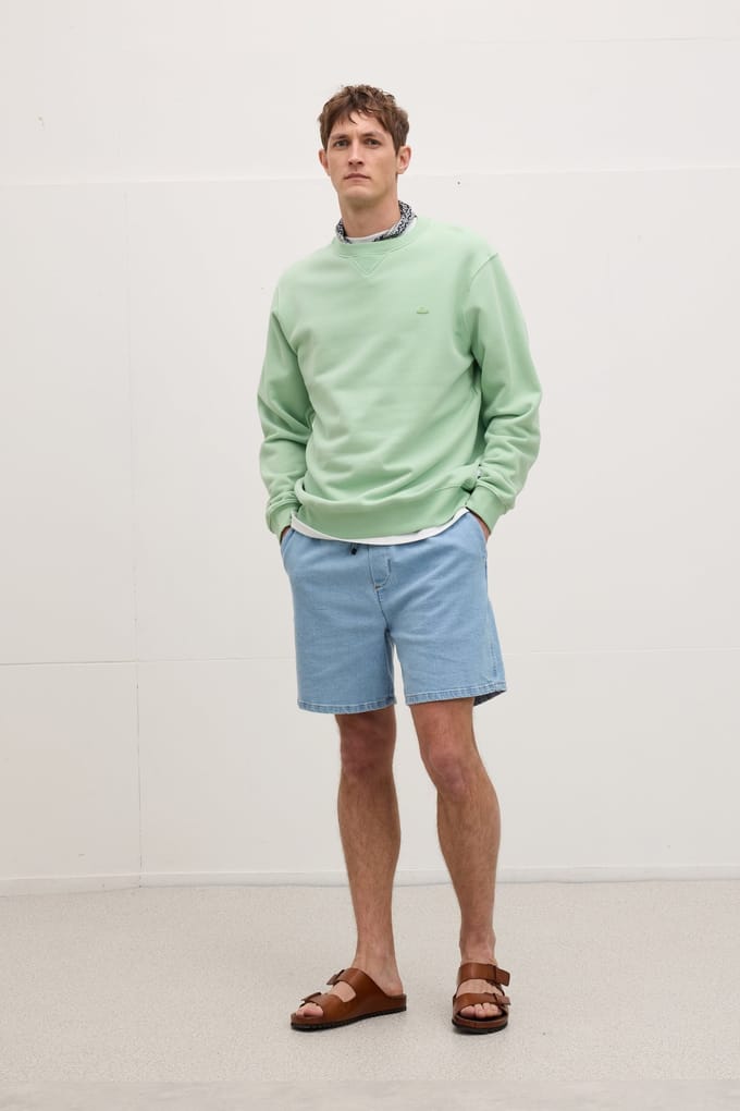 The Goodpeople Liam Sweater Mid Green Größe: S | Pullover Outlet | Herren | Grün