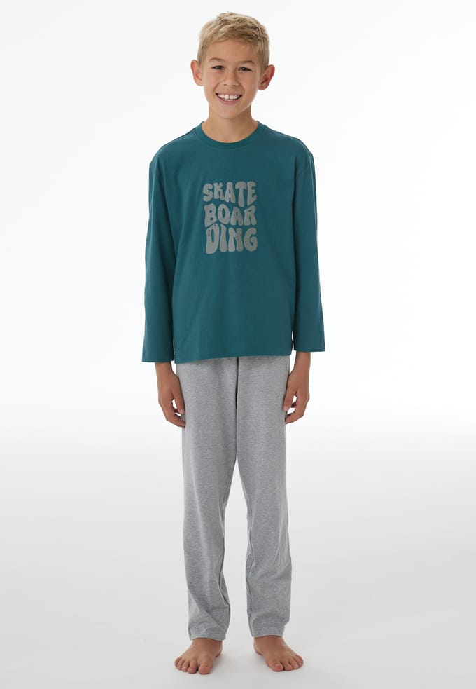 Lange pyjama Skate diepzeegroen - Nightwear 152