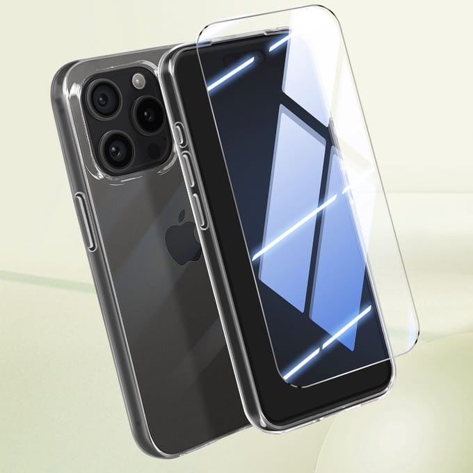 Mayaxess, Beschermingskit Geschikt voor Apple iPhone 15 Pro Integrale bescherming, Transparant