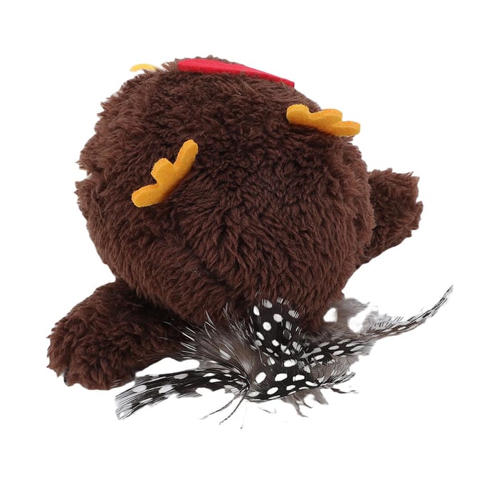 Vogel Knuffel Huisdier Speelgoed Sensor Beweging Aanraking Geluid Comfortabel Interactieve Klappende Vogel Kat Speelgoed black