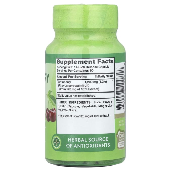 Nature's Truth, Ultra Zure Kers Extract, 1.200 mg, 90 snel oplosbare capsules
