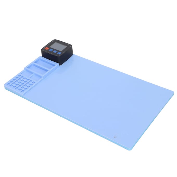 CPB Verwarmingskussen Smartphone Tablet LCD Scherm Separator Machine Reparatiegereedschap Verwarmingsplaat UK Stekker EU Plug white