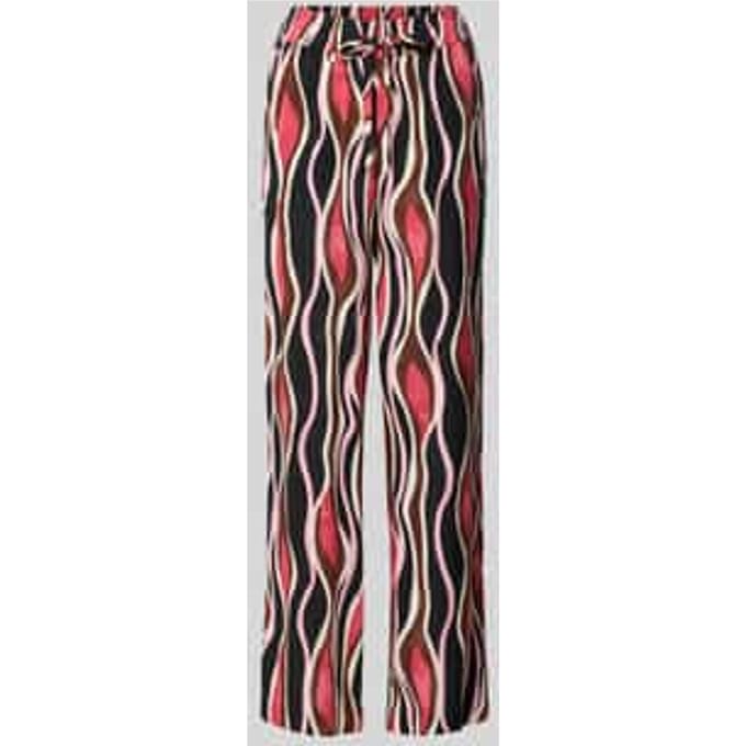straight fit stoffen broek van pure viscose model 'Cammi'