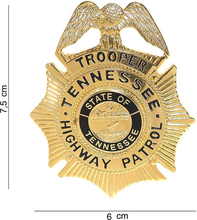 Embleem metaal Trooper Tennessee goud pin