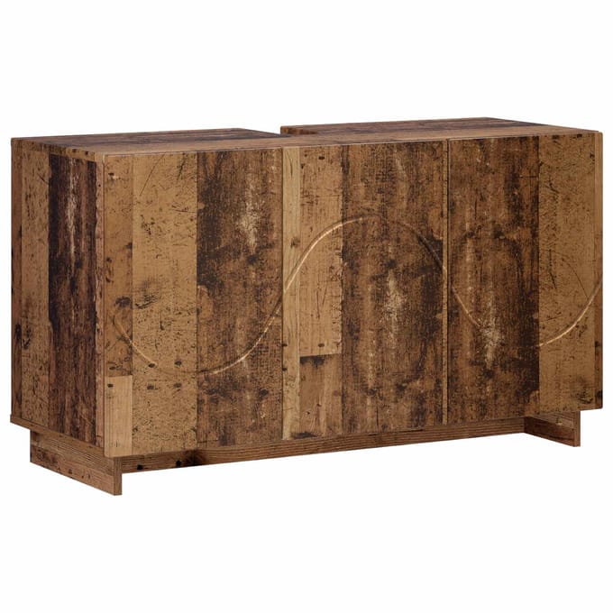 vidaXL - Badkamerkast - set - 3 - st - Oud - hout - Bewerkt - hout