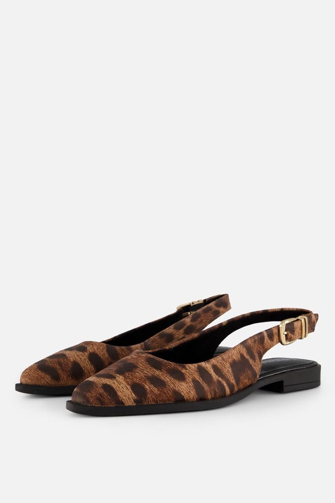 Tamaris Slingbacks bruin Panterprint Leer - Maat 39