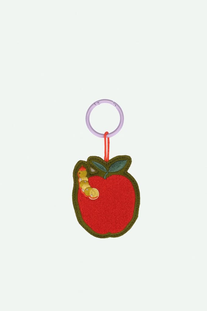 Sticky Lemon - geborduurd sleutelhanger - lemon tree - appelworm