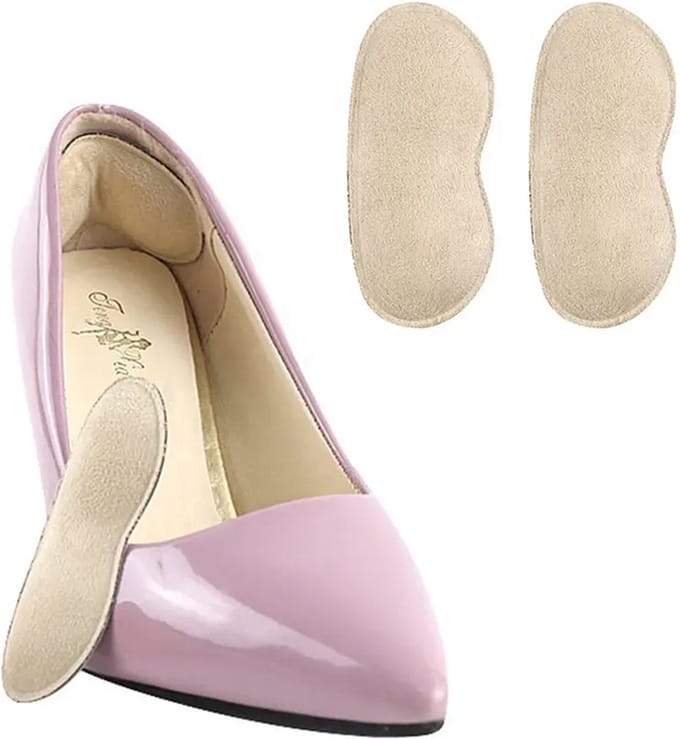 KELERINO. Hielbeschermers Suede - Zelfklevend - 2 stuks - Beige