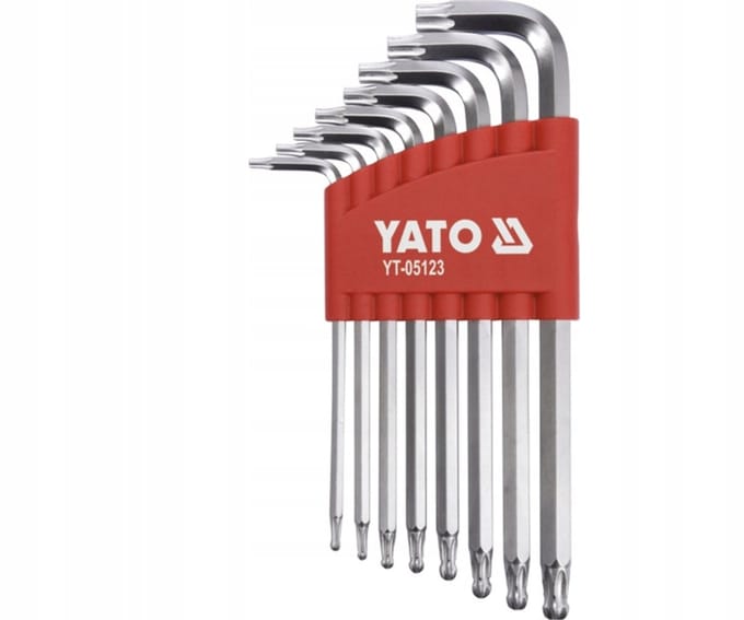 Yato Serie - Lange Torx Sleutelset - Kogelkop - 8 stuks
