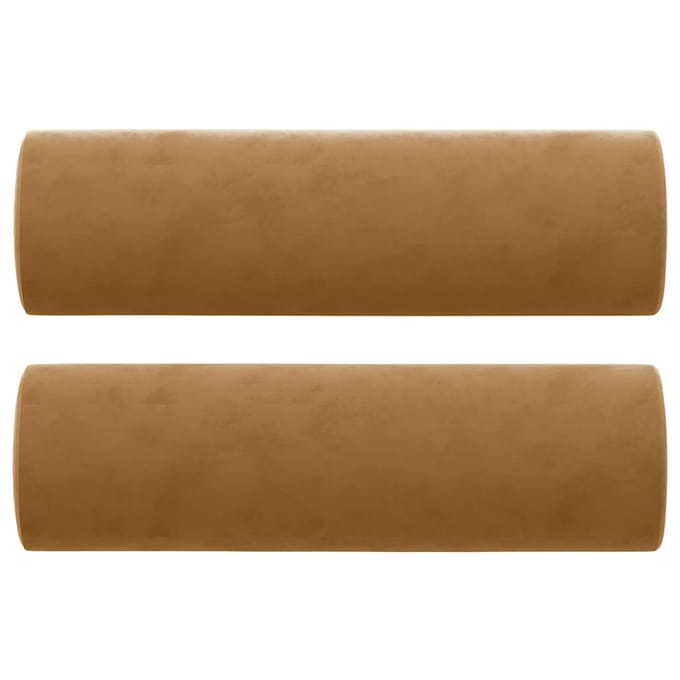 vidaXL - Sierkussens - 2 - st - 15x50 - cm - fluweel - bruin
