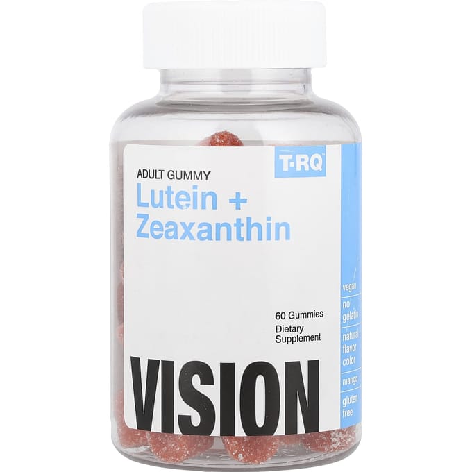 T-RQ, gummies pour adultes, lutéine + zéaxanthine, mangue, 60 gummies