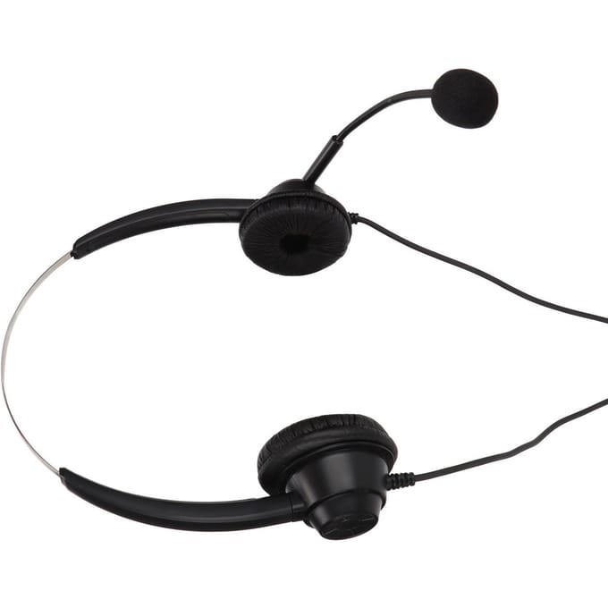 H360DPC Casque d'appel Centre d'appels Sur l'oreille Casque d'ordinateur avec micro pour bureau à domicile Service client