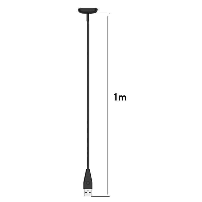 Câble de chargeur compatible pour Fitbit Charge 5 Remplacement Cordon de charge USB Accessoires black