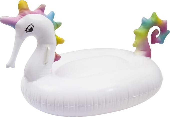 Enjoy Summer Opblaasbaar Zeepaardje Float 160 Cm Wit
