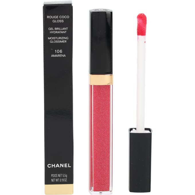 Chanel Rouge Coco Gloss Illuminating Top Coat 774 Excitation Chanel Rouge Coco Gloss Moisturizing Glossimer - 106 Amarena - 5,5 g