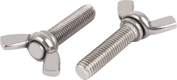 (3 STUKS) M8X40  VLEUGELBOUT RVS-A2 (AISI 304) DIN 316