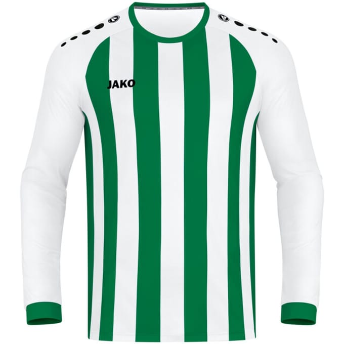 Jako Inter Voetbalshirt Lange Mouw Kinderen - Sportgroen / Wit | Maat: 152
