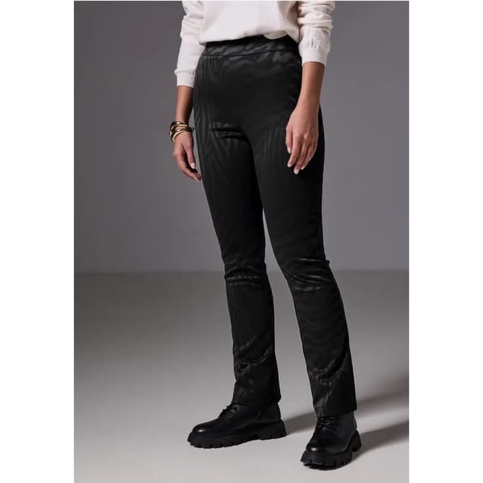 Bootcut jacquard broek