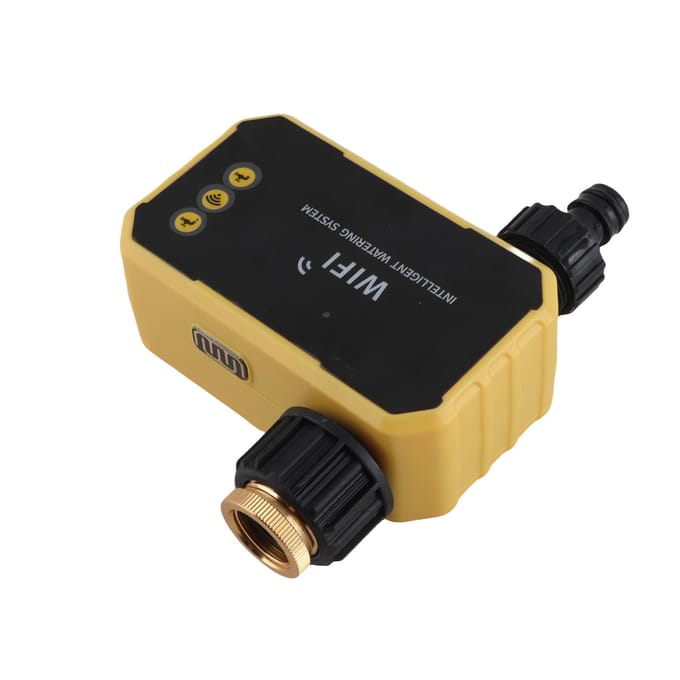 WiFi Water Timer met Zonnepaneel Slimme Sproeier Timer Automatische Irrigatie Controller met APP voor Tuinslang beige
