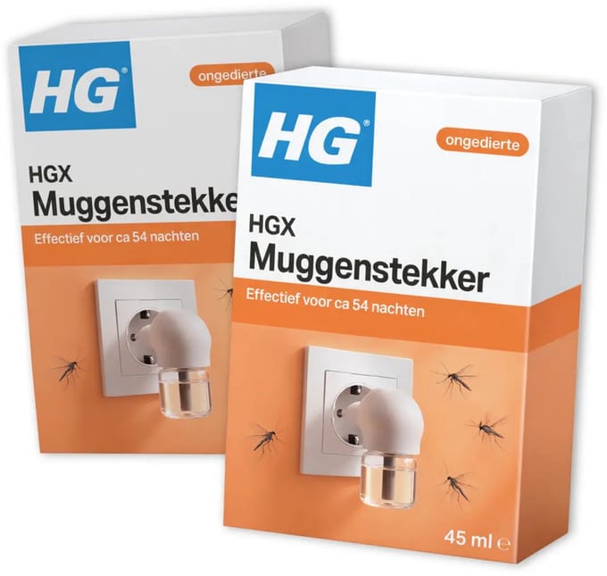 2x HG 15852N Muggenstekker Wit/Transparant
