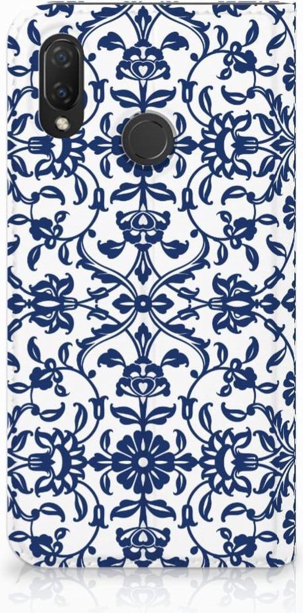Huawei P Smart Plus Smart Cover Flower Blue
