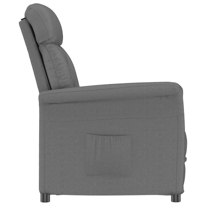 vidaXL - Fauteuil - Donkergrijs - Microvezel