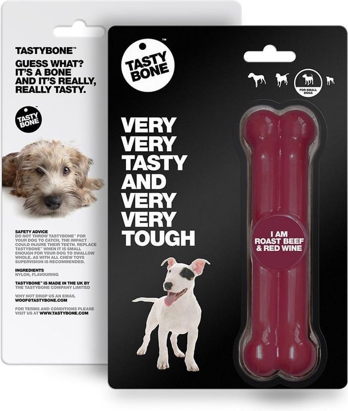 TastyBone - Small - Roast Beef & Red Wine - Hond - Kauwspeelgoed - Vegan - Kluif - Nylabone