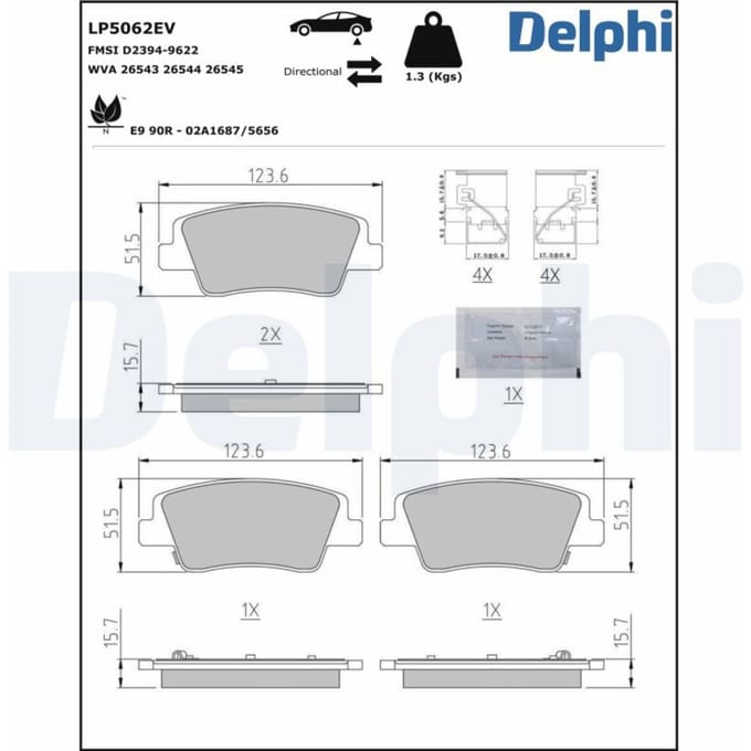 Remblokset DELPHI LP5062EV