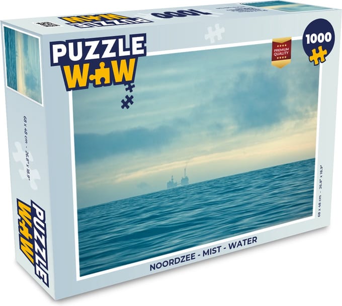 Puzzel Noordzee - Mist - Water - Legpuzzel - Puzzel 1000 stukjes volwassenen
