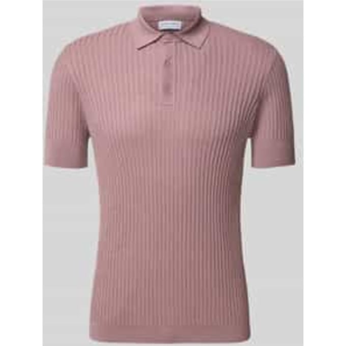 slim fit poloshirt van viscosemix