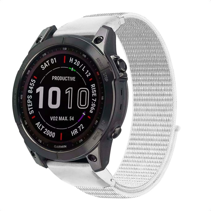 imoshion QuickFit® Nylon bandje - Garmin 20 mm aansluiting - Maat L/XL - Wit