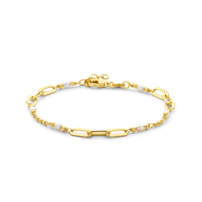 Zilver Verguld (Geel) Armband Parels 18 + 2 Cm 3 Micron 2103599